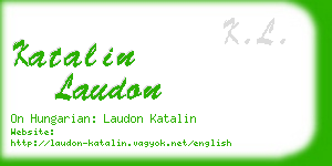 katalin laudon business card